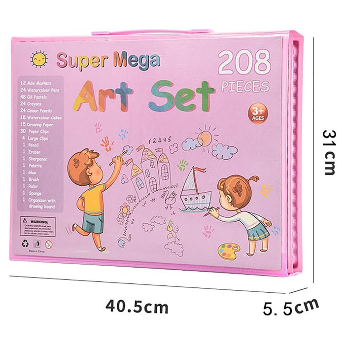 Trade Shop - Set Da Colorare Da 208 Pz Astuccio Per Pittura Scatola Di Colori Regalo Per Bambini -