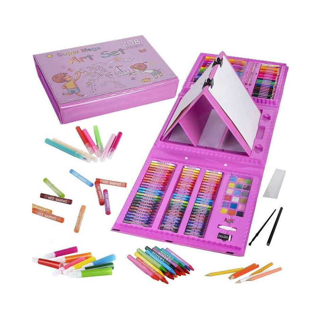 Trade Shop - Set Da Colorare Da 208 Pz Astuccio Per Pittura Scatola Di Colori Regalo Per Bambini -