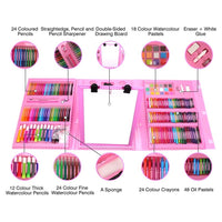 Trade Shop - Set Da Colorare Da 208 Pz Astuccio Per Pittura Scatola Di Colori Regalo Per Bambini -