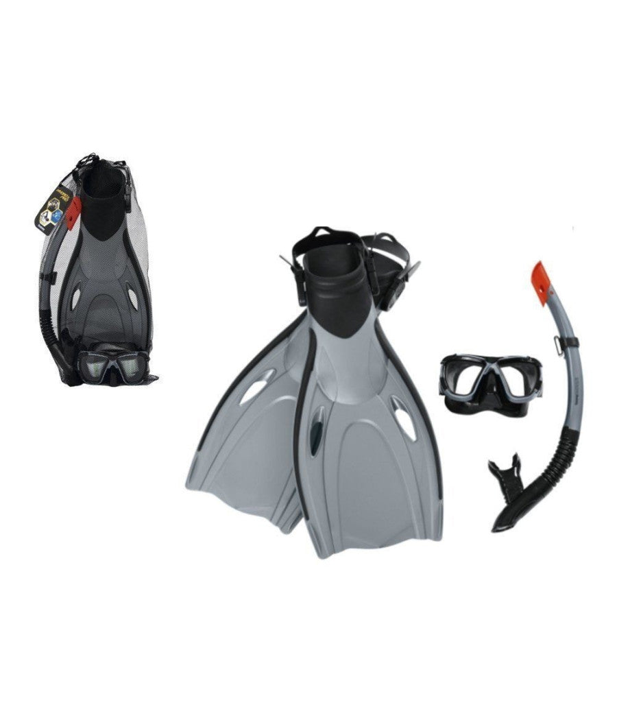 Set Da Snorkeling Maschera Boccaglio Pinne Blacksea Per Adulti Immersioni 25044         