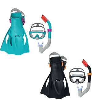 Trade Shop - Set Da Snorkeling Meridian Maschera Boccaglio Pinne 14+ Anni 2 Colori Ass 25020 -