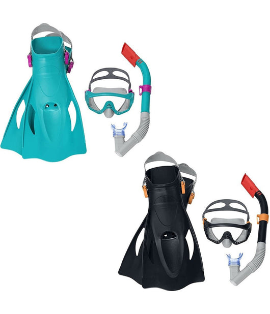 Trade Shop - Set Da Snorkeling Meridian Maschera Boccaglio Pinne 14+ Anni 2 Colori Ass 25020 -
