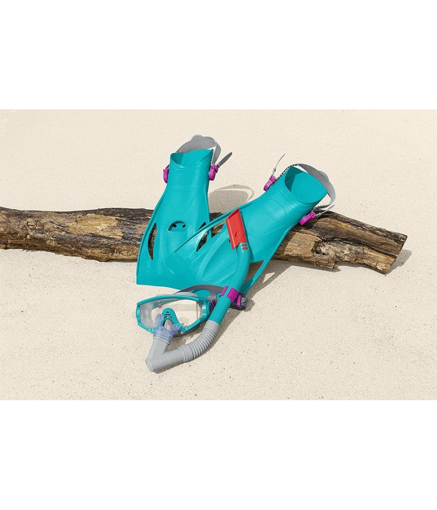 Trade Shop - Set Da Snorkeling Meridian Maschera Boccaglio Pinne 14+ Anni 2 Colori Ass 25020 -