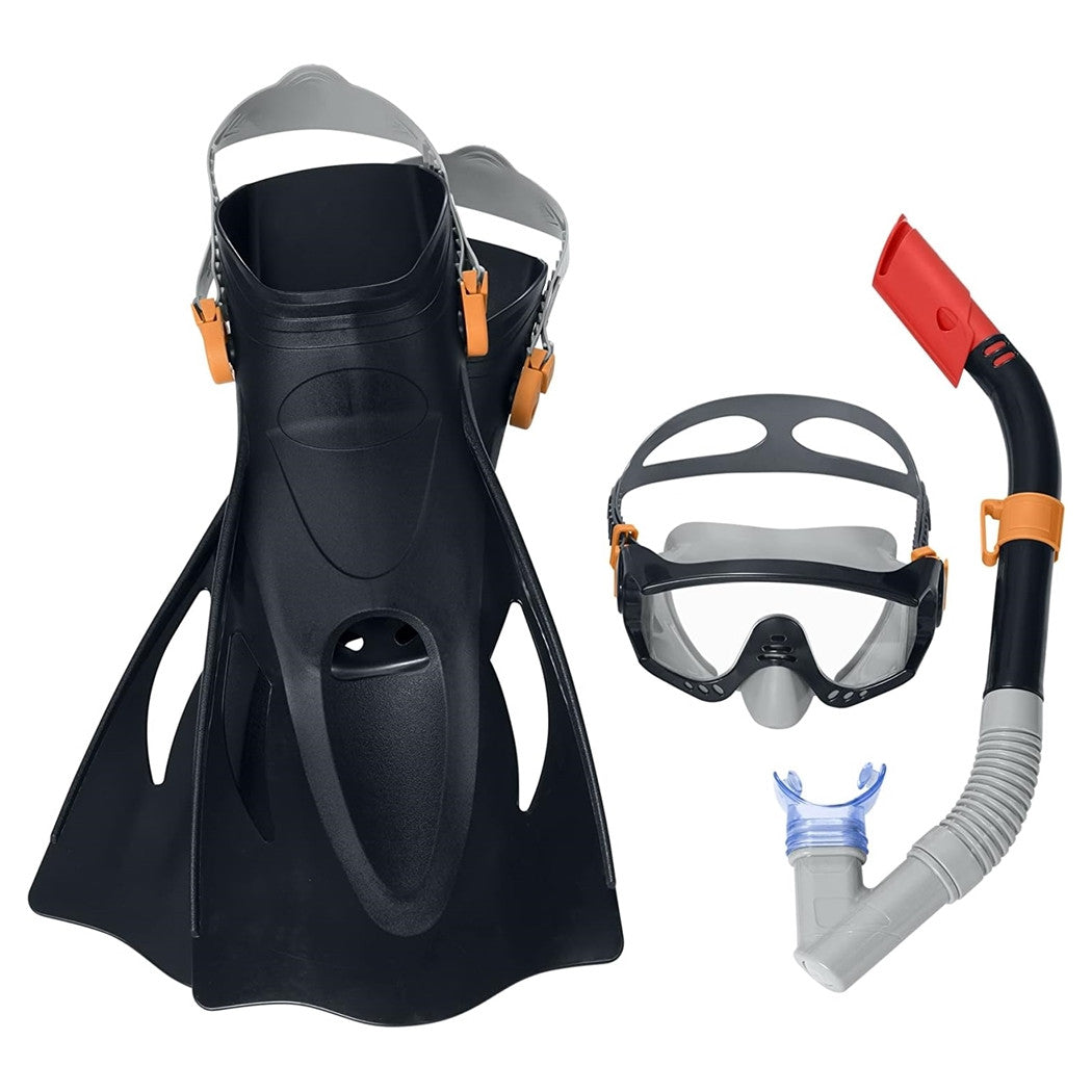 Trade Shop - Set Da Snorkeling Meridian Maschera Boccaglio Pinne 14+ Anni 2 Colori Ass 25020 -
