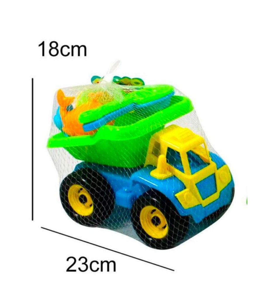 Set Da Spiaggia Camion Colorato Per Il Mare Con 5 Accessori Gioco Bimbi Età  18+         