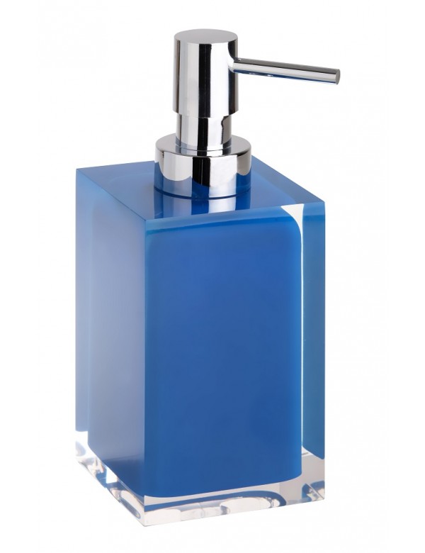 Set di 4 accessori da bagno da appoggio VISTA in resina blu