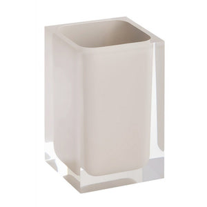 Set di 4 accessori da bagno VISTA in resina beige