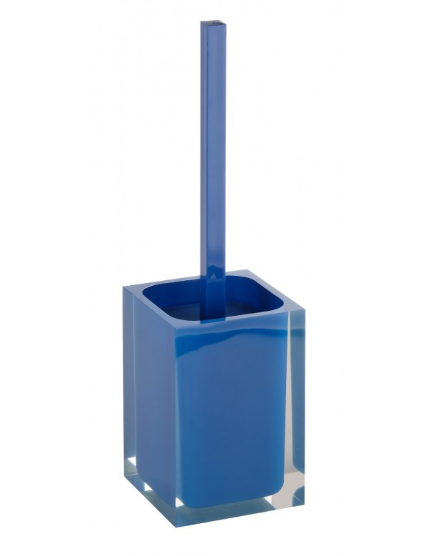 Set di 4 accessori da bagno da appoggio VISTA in resina blu