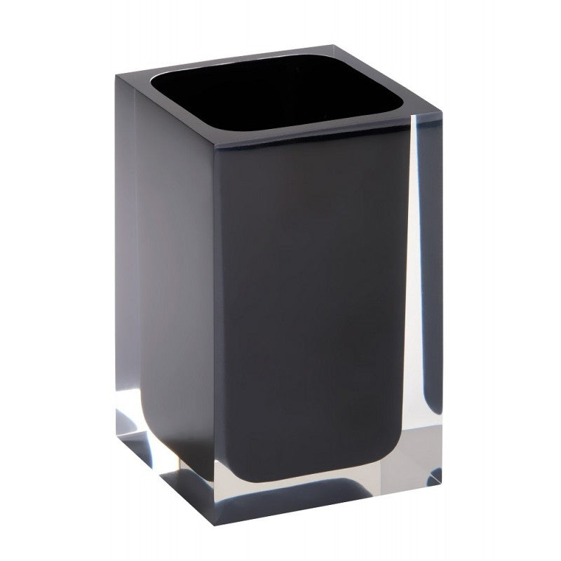Set di 4 accessori da bagno freestanding VISTA in resina nera