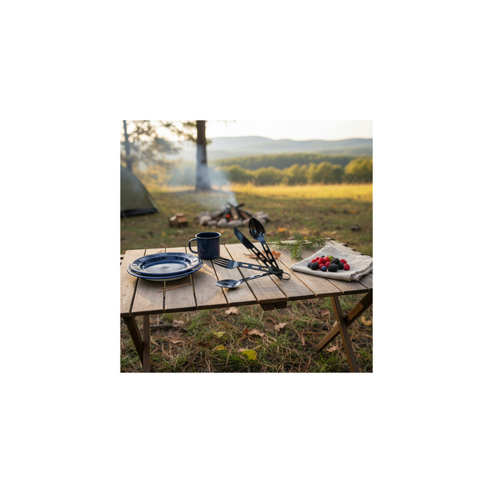 Set di posate da campeggio O'camp - Acciaio - Portachiavi