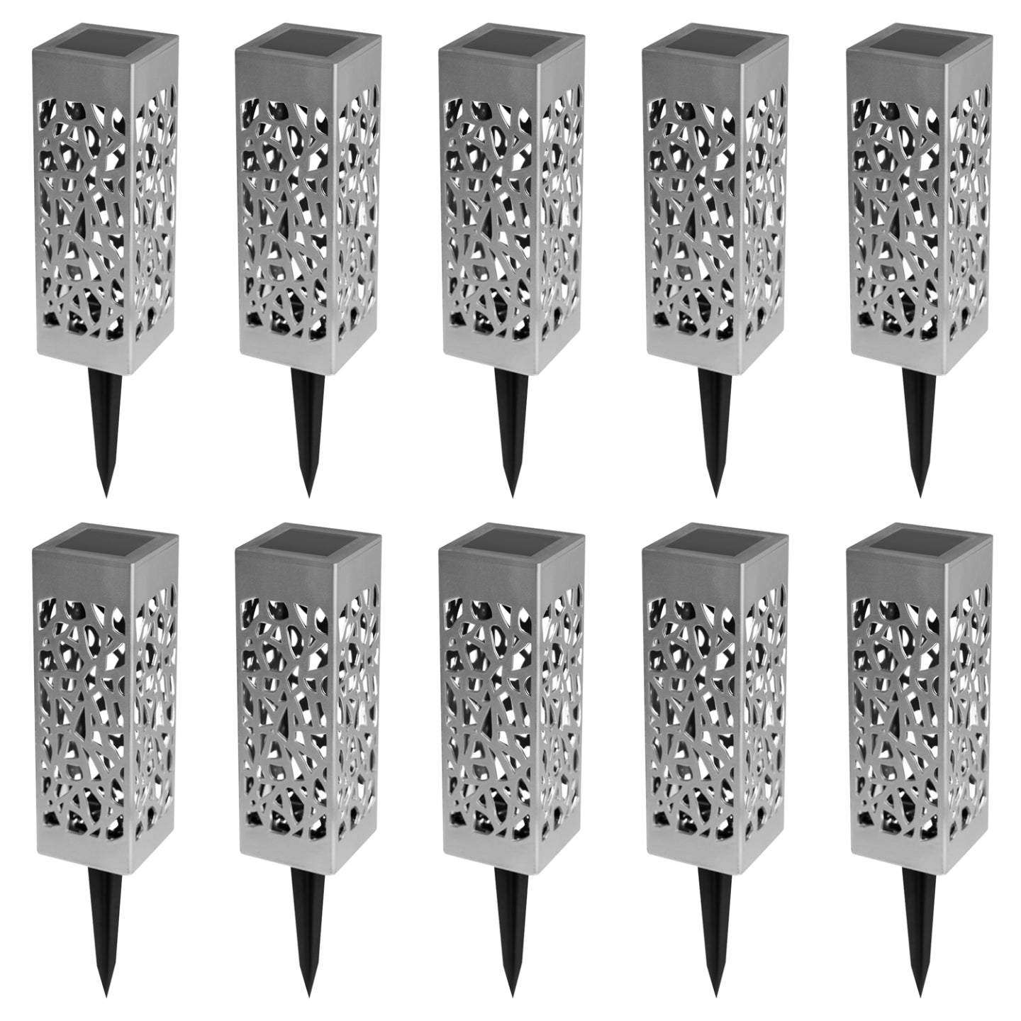 IDMarket - Set di 10 lampade solari da esterno MOLLY