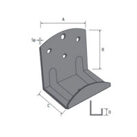 Set di 10 Reggirete a staffa 0180 a 4 fori pre-zincato Made in Italy