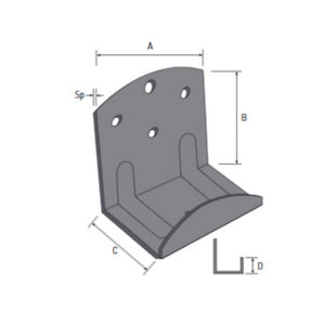 Set di 10 Reggirete a staffa 0180 a 4 fori pre-zincato Made in Italy