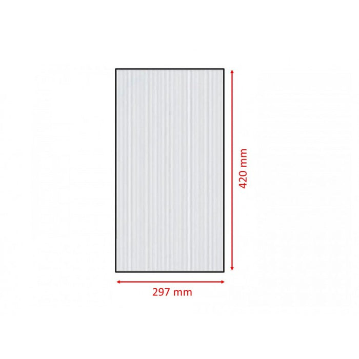 Set di 15 lastre policarbonato alveolare spessore 4 mm Formato A3 29.7 x 42 cm Trasparente