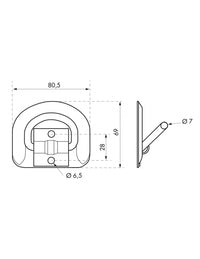 Set di 2 anelli di fissaggio, 7mm, zincati - THIRARD