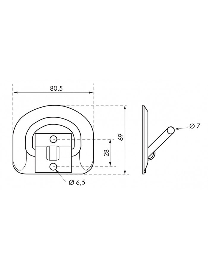 Set di 2 anelli di fissaggio, 7mm, zincati - THIRARD