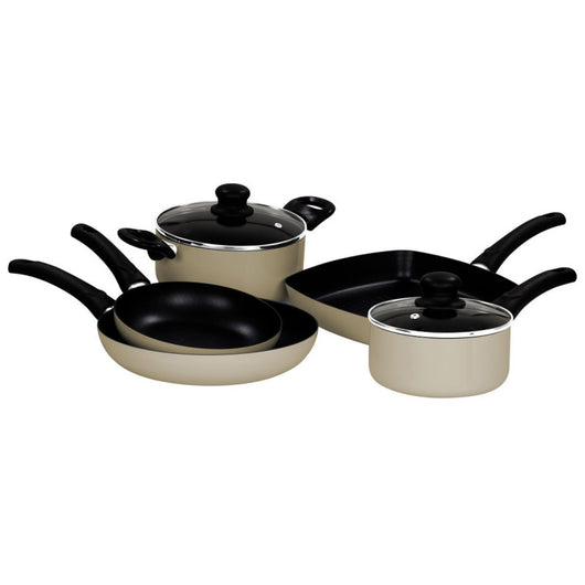 Set di 2 Batteria 7pz Fusion In Alluminio Stampato E Fondo Induzione