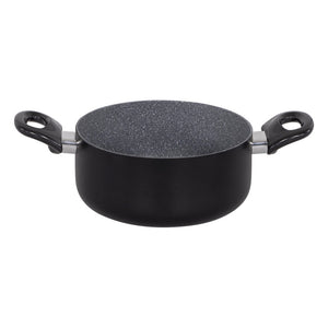 Set di 2 Batteria 7pz Gaia Alluminio Stampato Fondo Induzione Interno Effetto Marmor