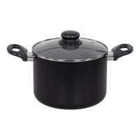 Set di 2 Batteria 7pz Gaia Alluminio Stampato Fondo Induzione Interno Effetto Marmor