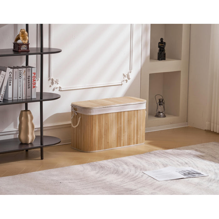 Set di 2 Cassapanche Pieghevole 56x32x33 Rettangolare
In Bamboo
Naturale