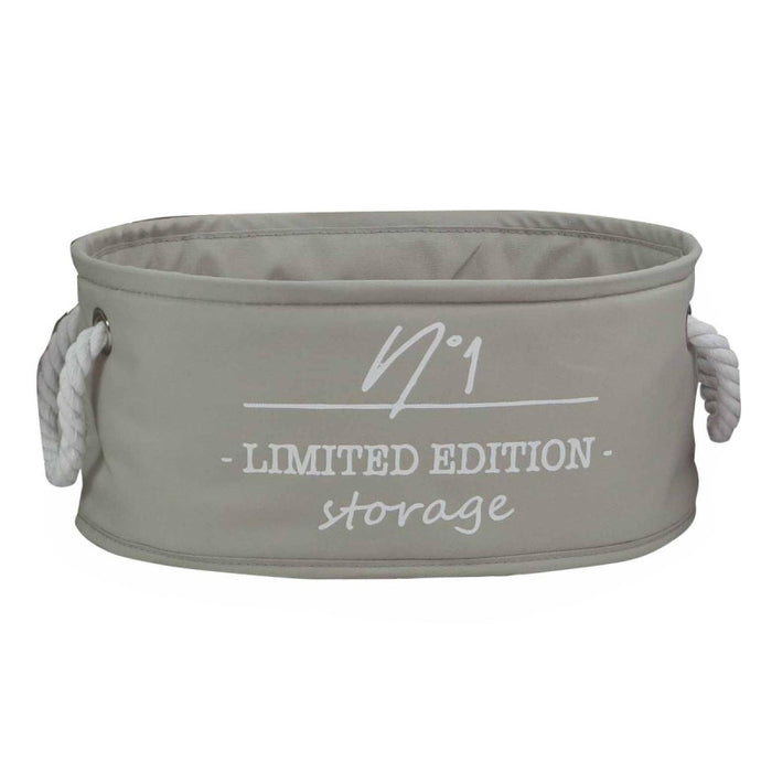 Set di 2 Cesti Grigio Chiaro M 36x26x16