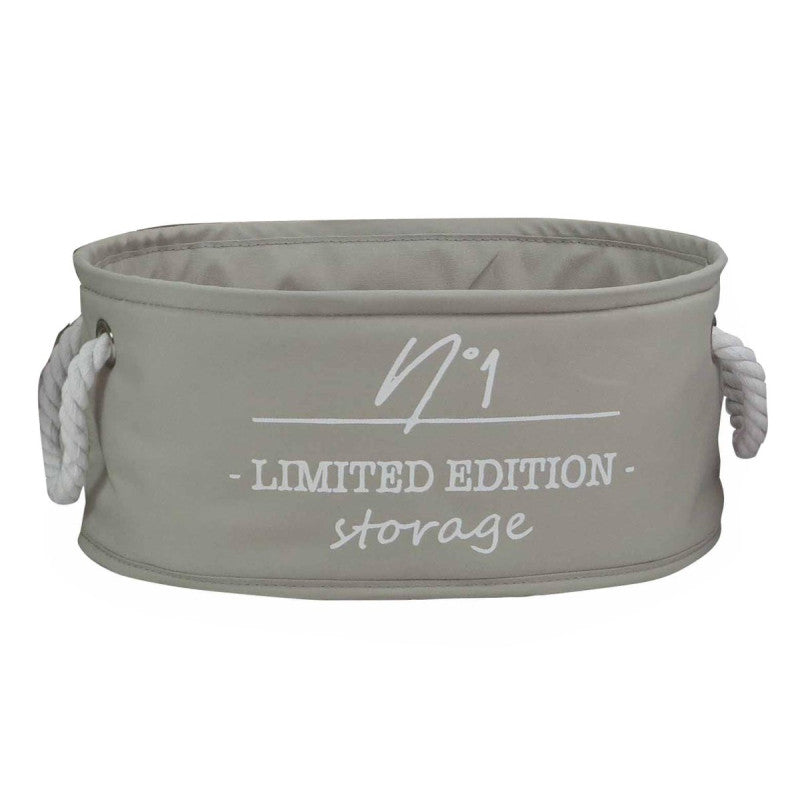 Set di 2 Cesti Grigio Chiaro M 36x26x16