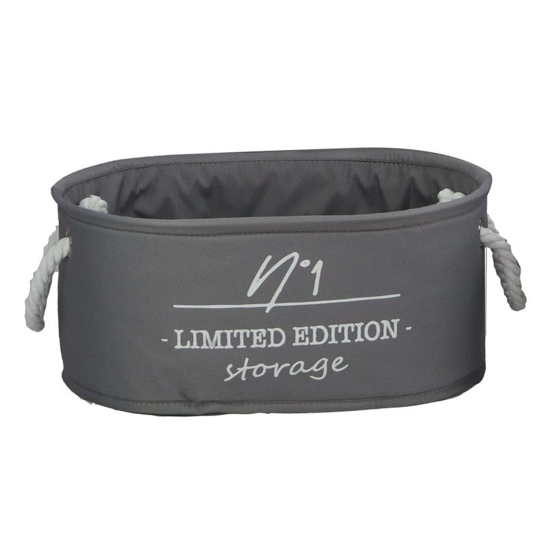 Set di 2 Cesti Grigio L 40x29x18