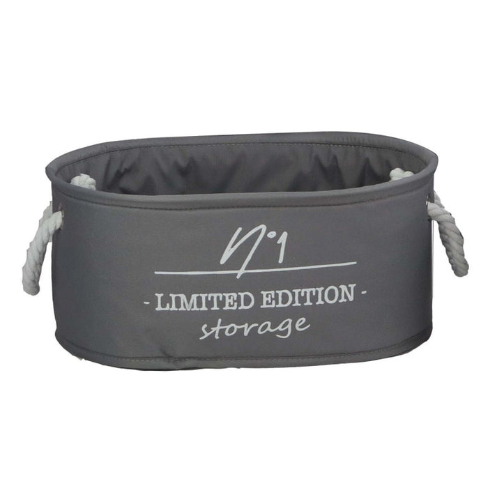 Set di 2 Cesti Grigio L 40x29x18