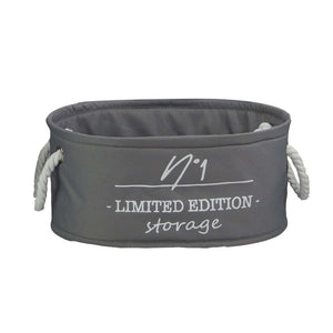 Set di 2 Cesti Grigio M 36x26x16