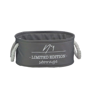 Set di 2 Cesti Grigio S 32x22x14