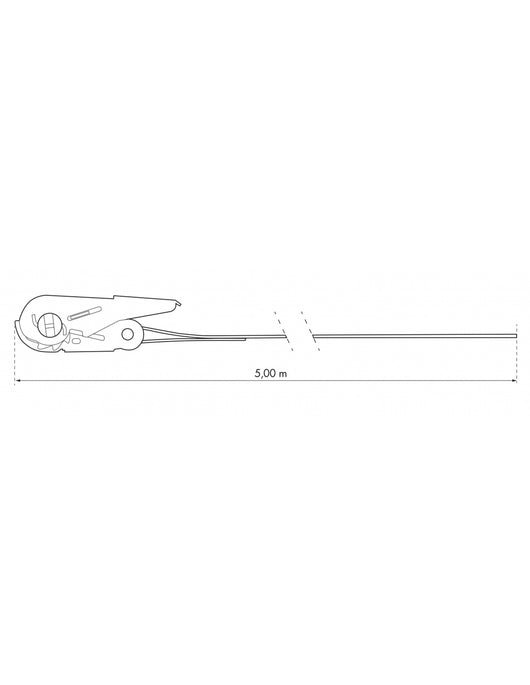 Set di 2 cinghie a cricchetto, 5m, rosso - THIRARD