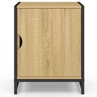 IDMarket - Set di 2 comodini a 1 anta DETROIT dal design industriale