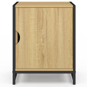 IDMarket - Set di 2 comodini a 1 anta DETROIT dal design industriale