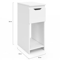 IDMarket - Set di 2 comodini a 1 cassetto ANOUK con nicchia bianca