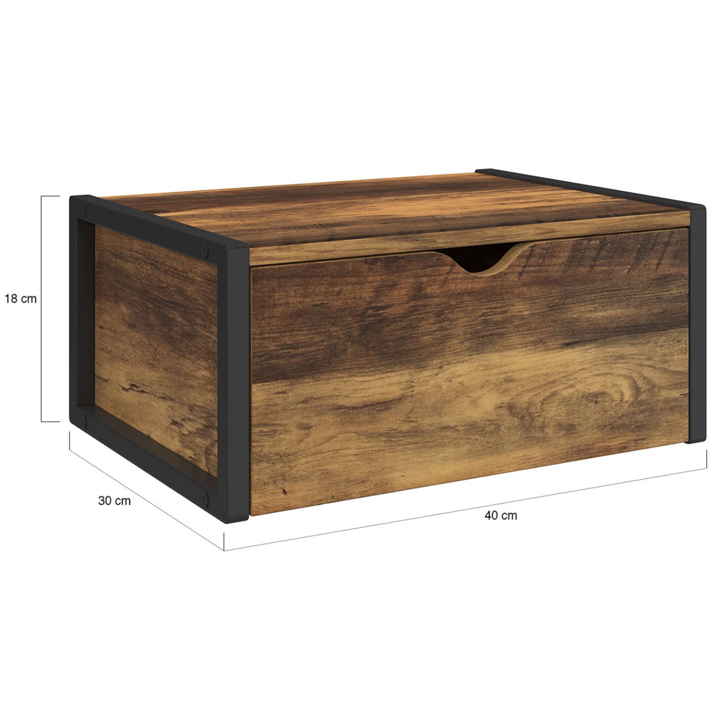 IDMarket - Set di 2 comodini a parete HAWKINS Mensola sospesa dal design industriale