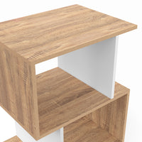 IDMarket - Set di 2 comodini a S SOFIA con contenitori a giorno in faggio ed effetto bianco