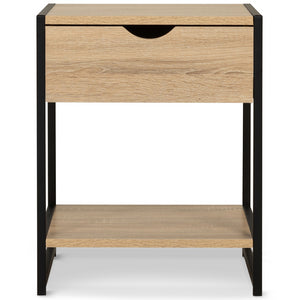 IDMarket - Set di 2 comodini di design industriale DETROIT