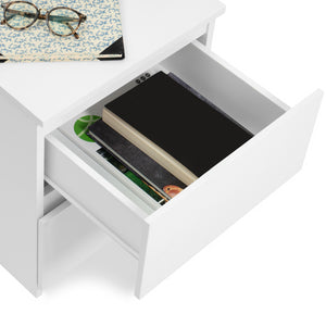 IDMarket - Set di 2 comodini in legno bianco TOMI