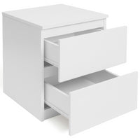 IDMarket - Set di 2 comodini in legno bianco TOMI