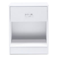 IDMarket - Set di 2 comodini OLGA, legno bianco