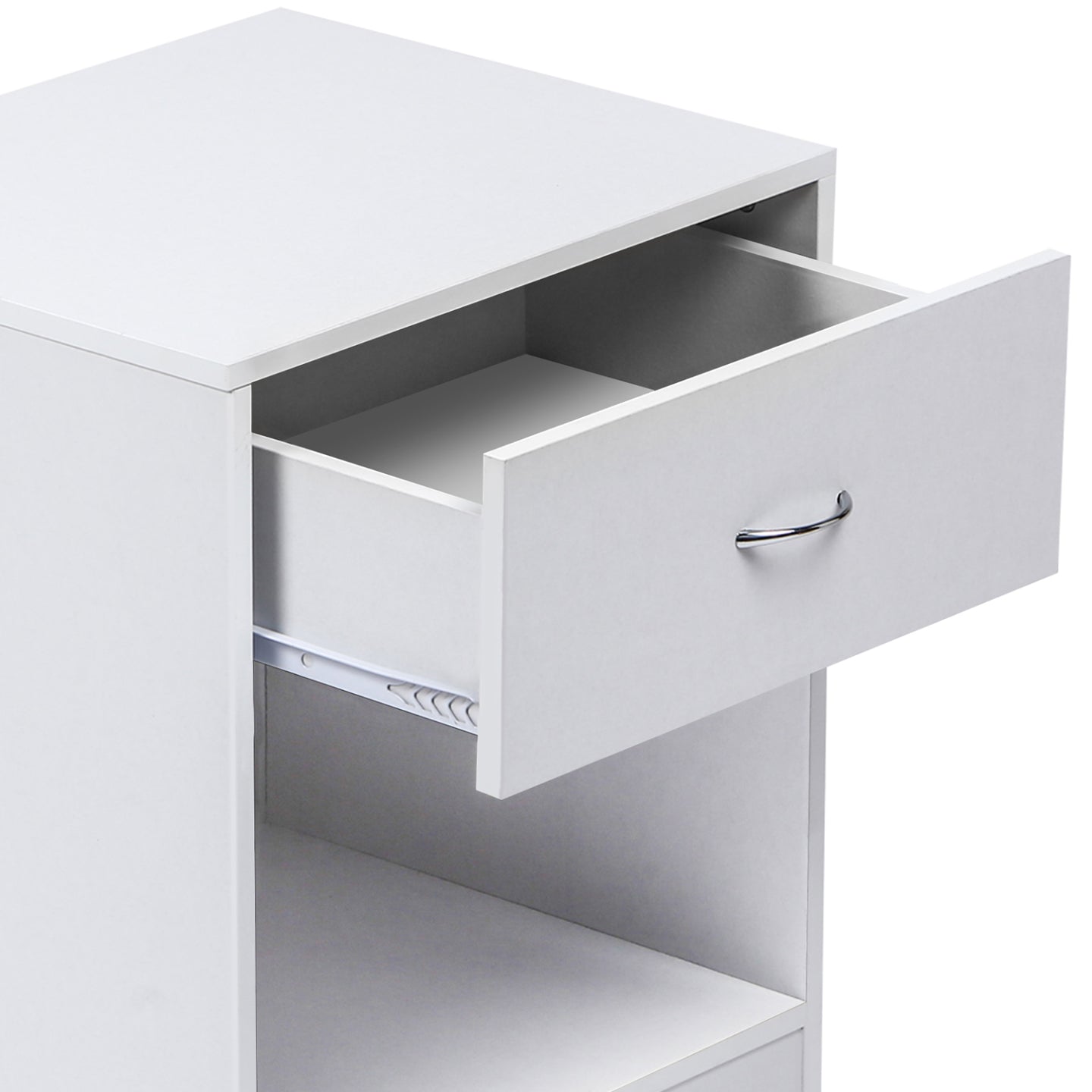 IDMarket - Set di 2 comodini OLGA, legno bianco