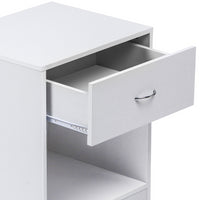 IDMarket - Set di 2 comodini OLGA, legno bianco