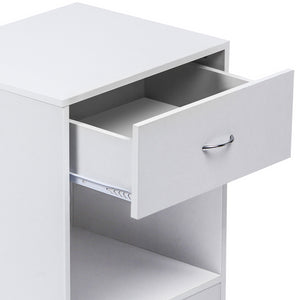IDMarket - Set di 2 comodini OLGA, legno bianco