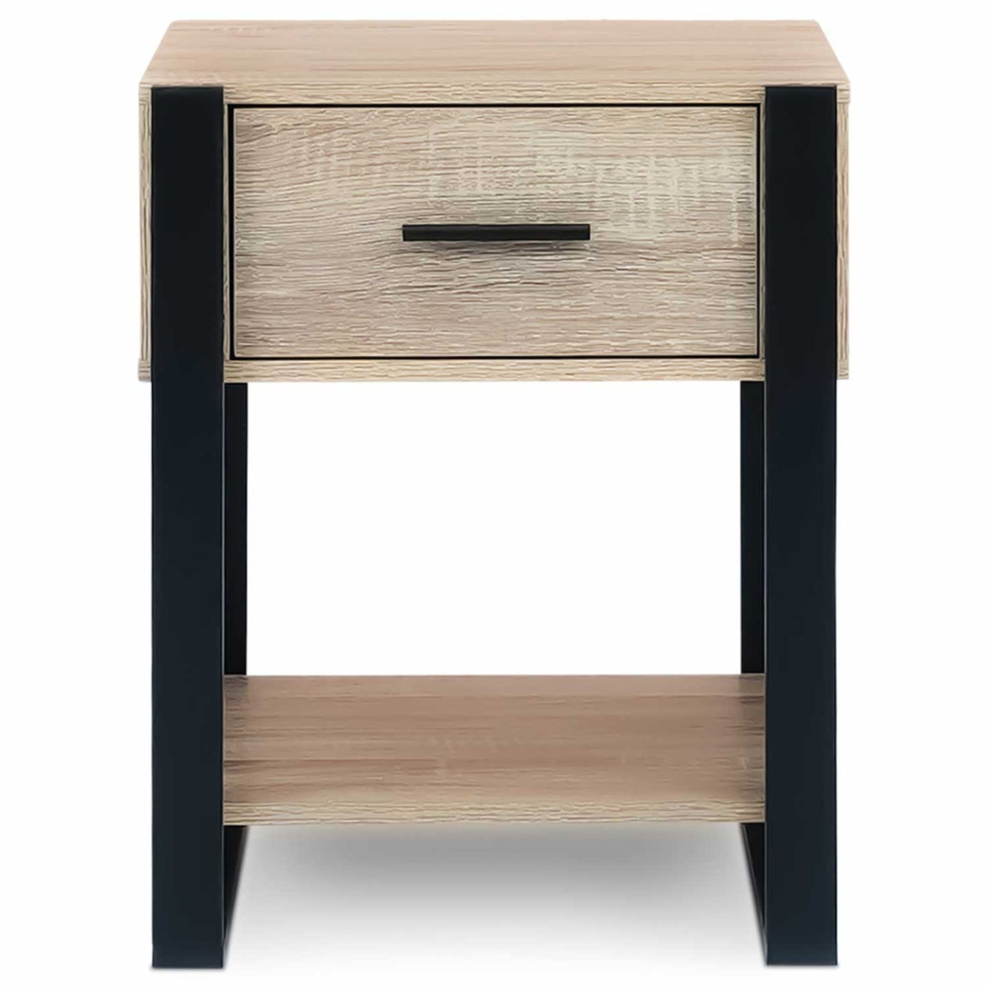 IDMarket - Set di 2 comodini ONYX a 1 cassetto in legno e nero