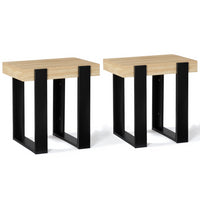 IDMarket - Set di 2 comodini PHOENIX, legno e nero