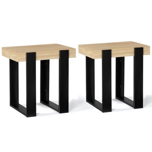 IDMarket - Set di 2 comodini PHOENIX, legno e nero