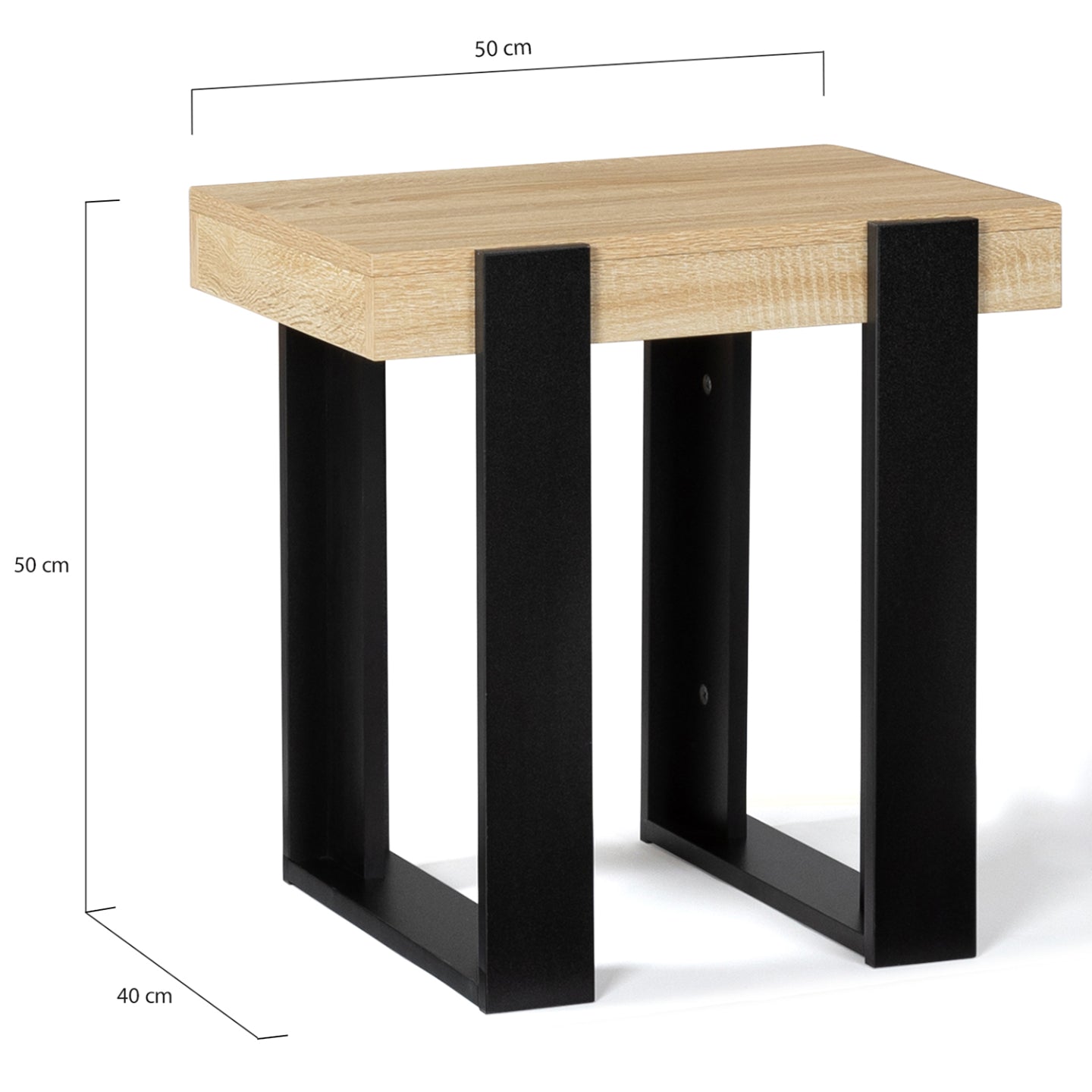 IDMarket - Set di 2 comodini PHOENIX, legno e nero