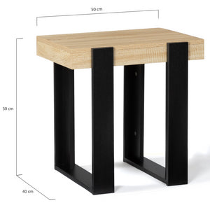 IDMarket - Set di 2 comodini PHOENIX, legno e nero