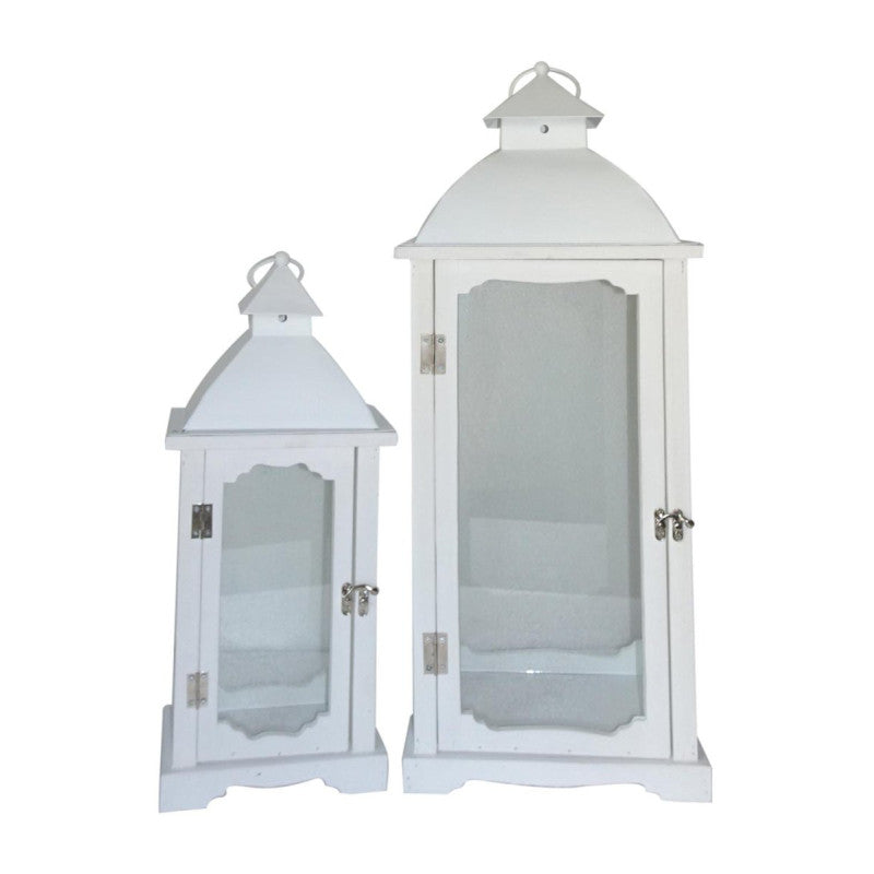 Set di 2 confezioni 2 Lanterne In Legno Keiko