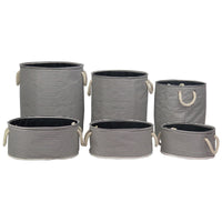 Set di 2 confezioni 6 Pz Portatutto Storage Stripes Bianco/nero